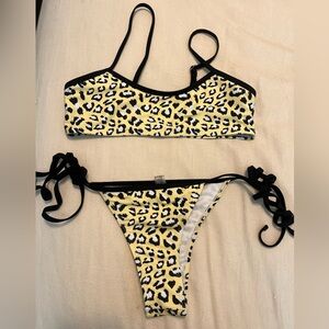 Yellow leopard bikini